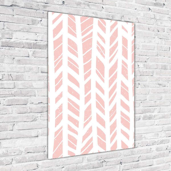 Quadro vetro verticale Motivo a spina di pesce