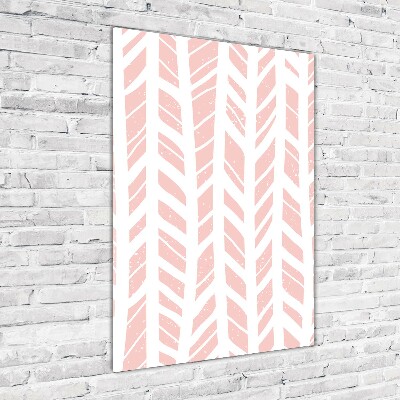 Quadro vetro verticale Motivo a spina di pesce