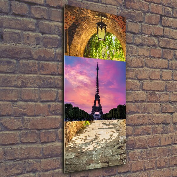 Quadro vetro verticale Torre Eiffel Parigi