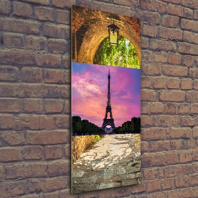 Quadro vetro verticale Torre Eiffel Parigi