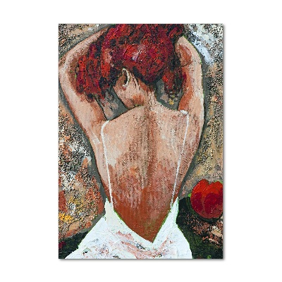 Quadro stampa su vetro verticale Donna