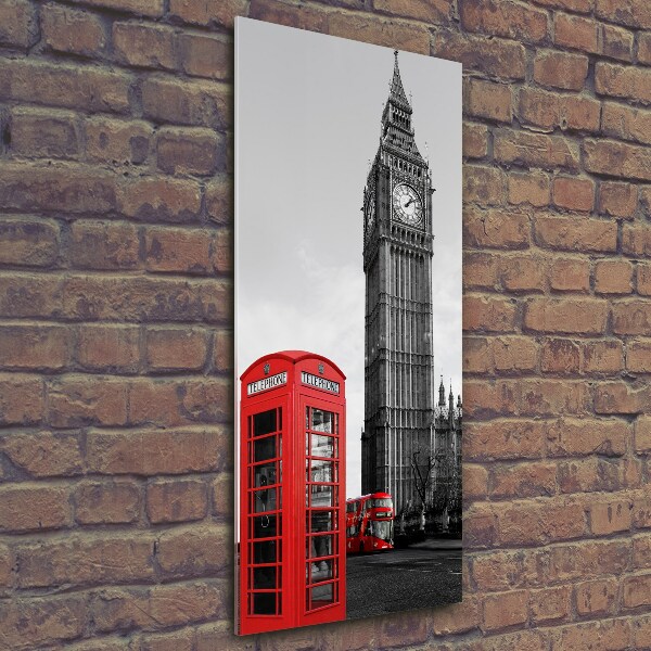 Quadro stampa su vetro verticale Big Ben di Londra