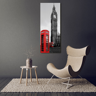Quadro stampa su vetro verticale Big Ben di Londra