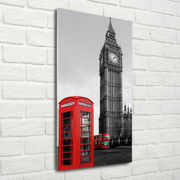Quadro stampa su vetro verticale Big Ben di Londra