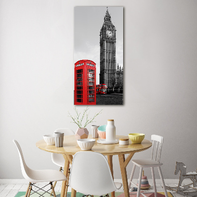 Quadro stampa su vetro verticale Big Ben di Londra