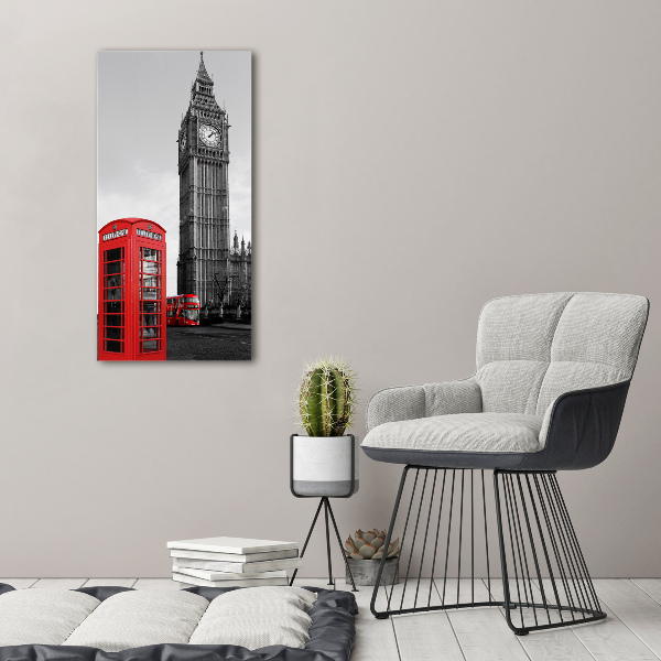Quadro stampa su vetro verticale Big Ben di Londra