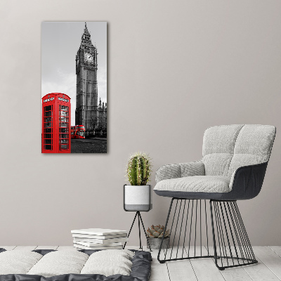 Quadro stampa su vetro verticale Big Ben di Londra