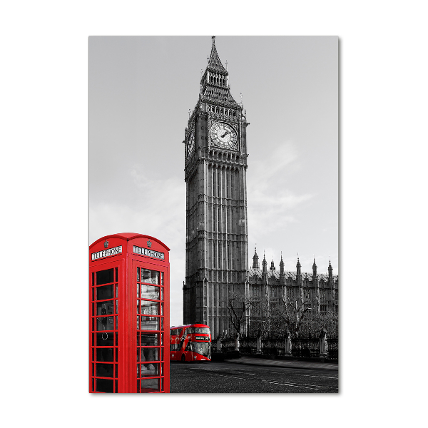 Quadro stampa su vetro verticale Big Ben di Londra