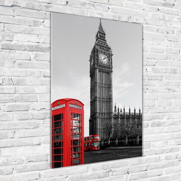 Quadro stampa su vetro verticale Big Ben di Londra