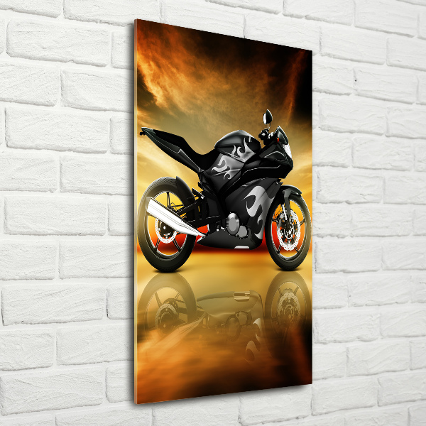 Quadro di vetro verticale Motocicletta