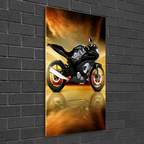 Quadro di vetro verticale Motocicletta