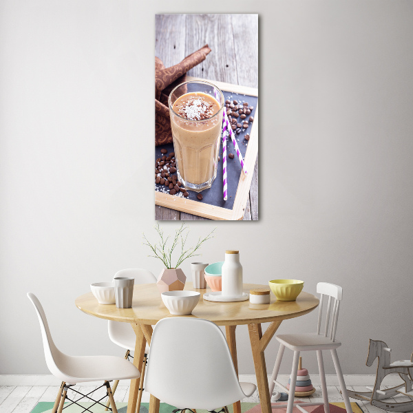 Quadro vetro verticale Cocktail al cioccolato
