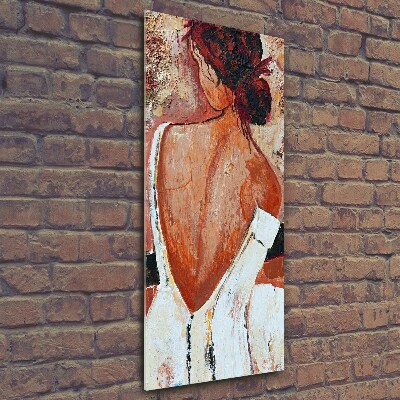 Quadro di vetro verticale Donna