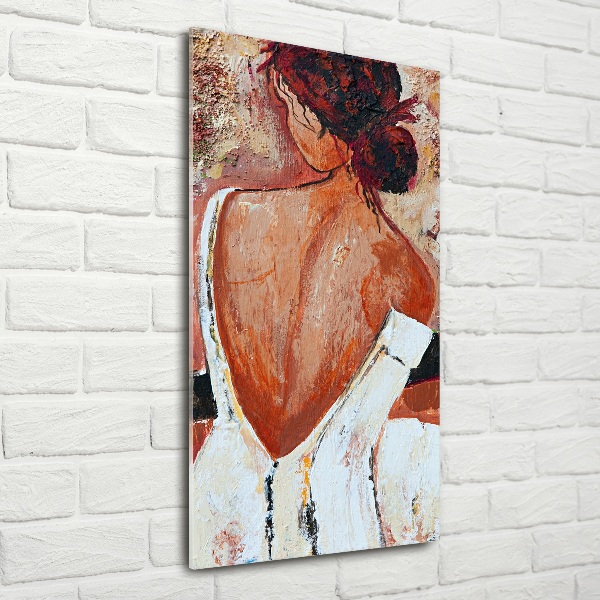 Quadro di vetro verticale Donna