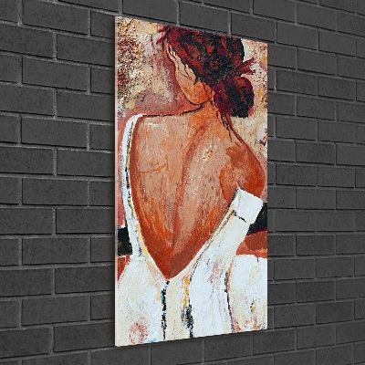 Quadro di vetro verticale Donna