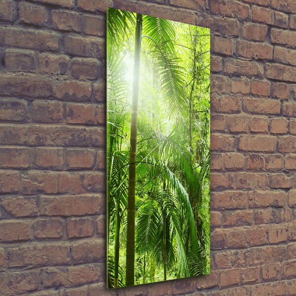Quadro di vetro verticale Foresta pluviale