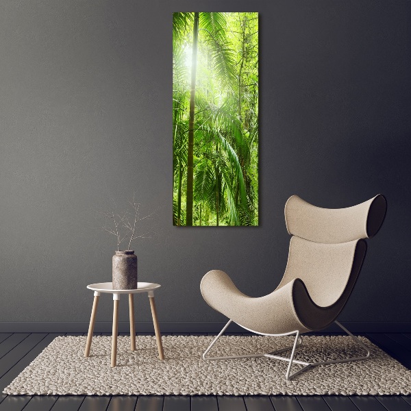 Quadro di vetro verticale Foresta pluviale