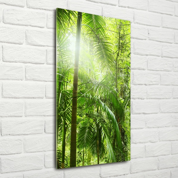 Quadro di vetro verticale Foresta pluviale
