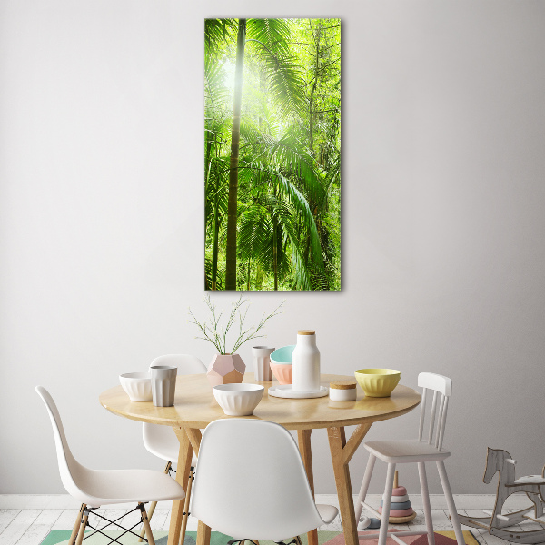 Quadro di vetro verticale Foresta pluviale