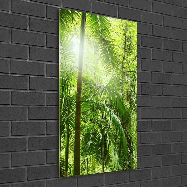 Quadro di vetro verticale Foresta pluviale
