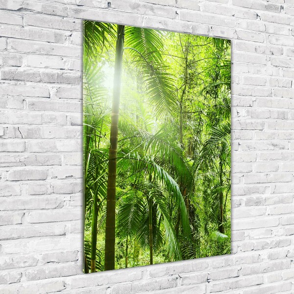 Quadro di vetro verticale Foresta pluviale