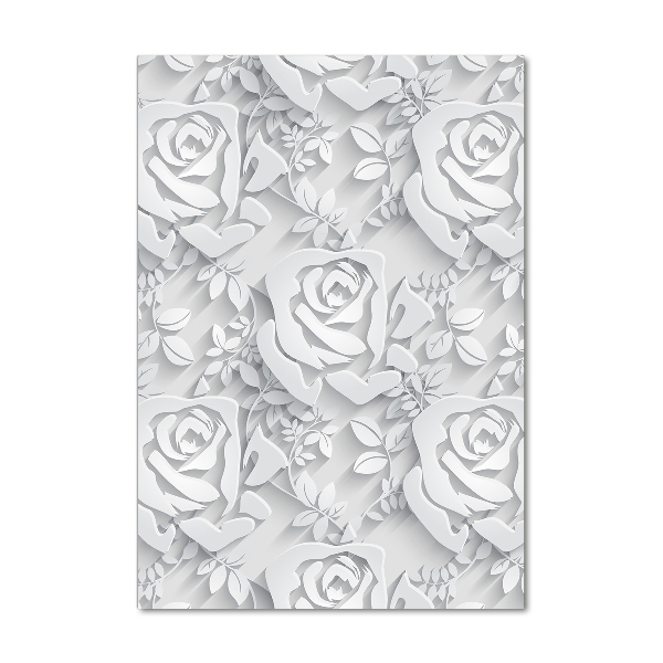 Quadro stampa su vetro verticale Rose