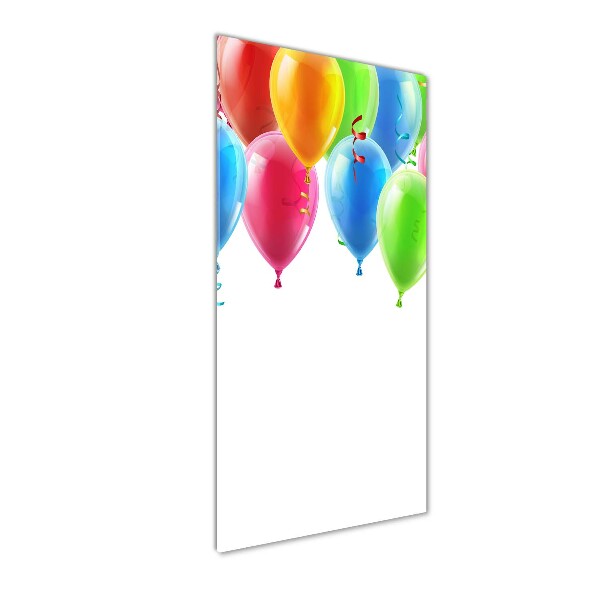 Quadro di vetro verticale Palloncini colorati