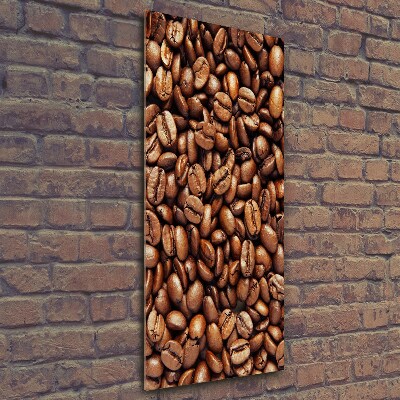 Quadro di vetro verticale Chicchi di caffè