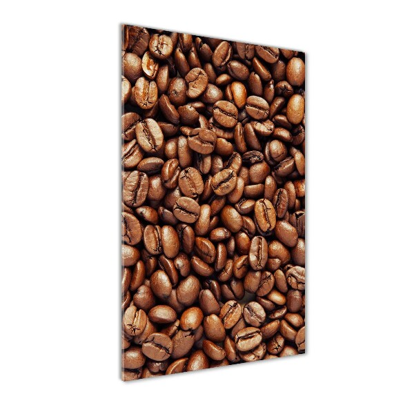 Quadro di vetro verticale Chicchi di caffè