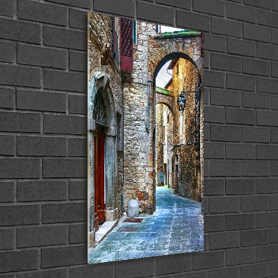 Quadro vetro verticale Strade italiane