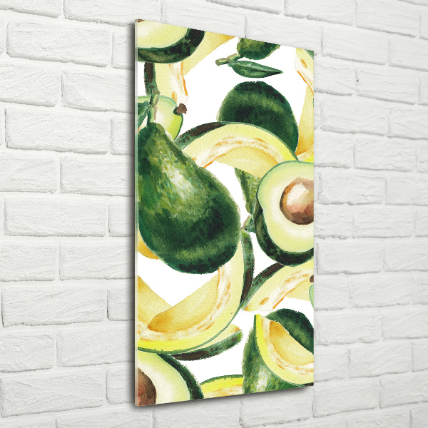 Quadro vetro verticale Avocado