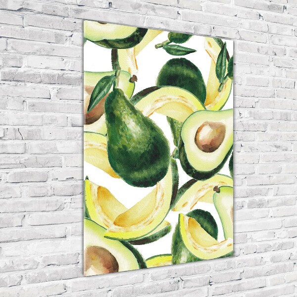 Quadro vetro verticale Avocado