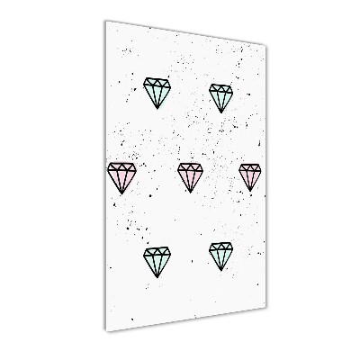 Quadro in vetro verticale Diamanti