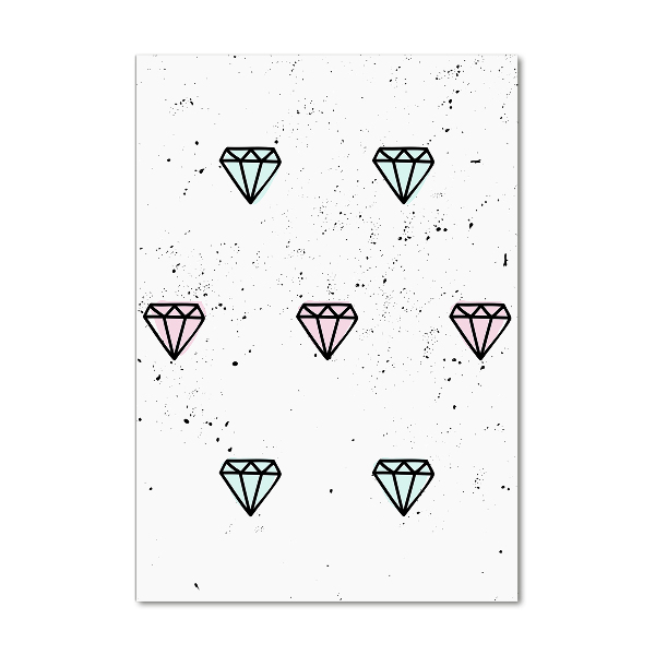 Quadro in vetro verticale Diamanti