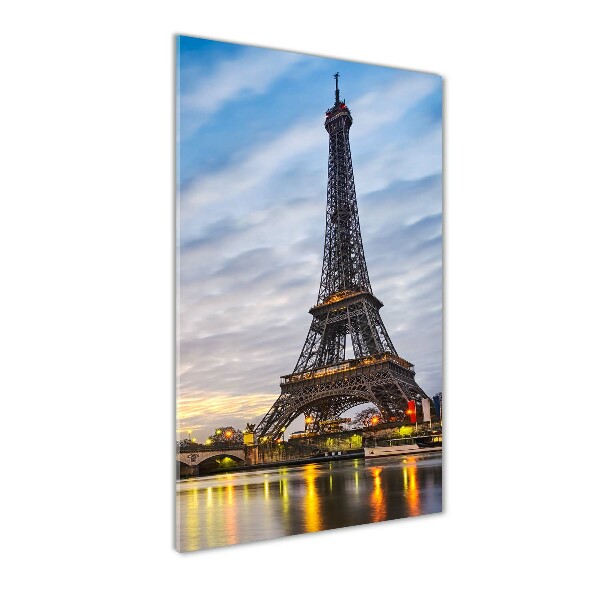 Quadro di vetro verticale Torre Eiffel Parigi