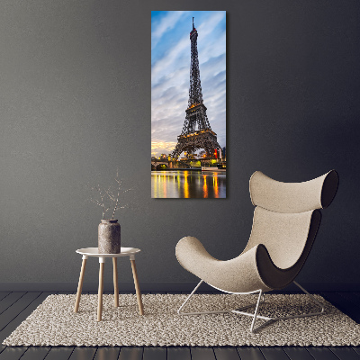 Quadro di vetro verticale Torre Eiffel Parigi