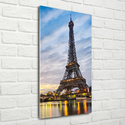 Quadro di vetro verticale Torre Eiffel Parigi