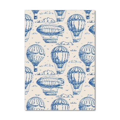 Quadro vetro verticale Dirigibili e mongolfiere