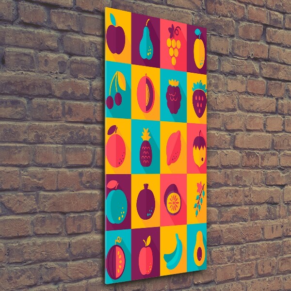 Quadro in vetro verticale Frutta