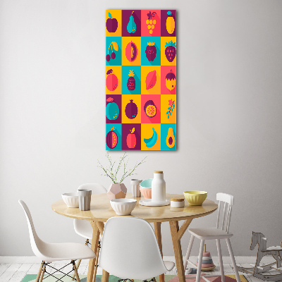 Quadro in vetro verticale Frutta