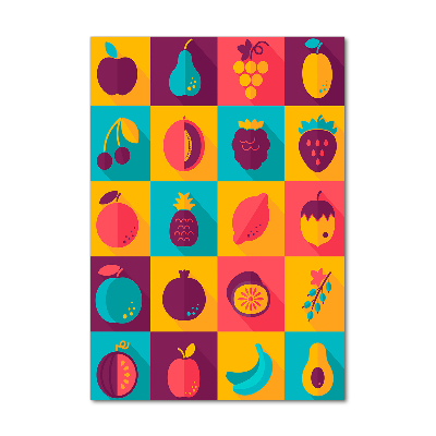 Quadro in vetro verticale Frutta