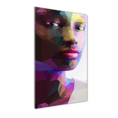 Quadro in vetro verticale Donna astratta