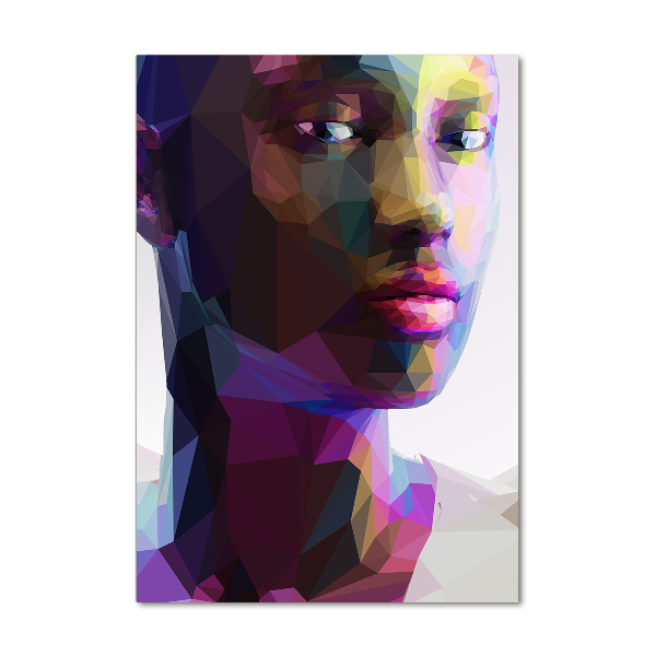 Quadro in vetro verticale Donna astratta