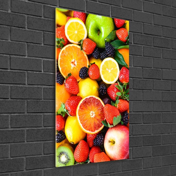 Quadro vetro verticale Frutta
