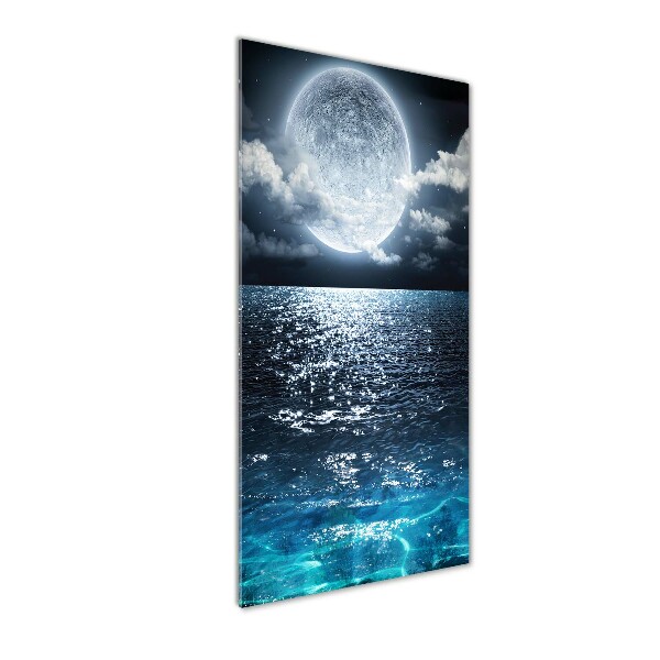 Quadro stampa su vetro verticale Luna piena