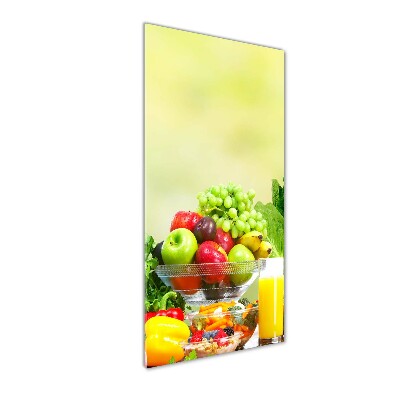 Quadro in vetro verticale Verdura e frutta