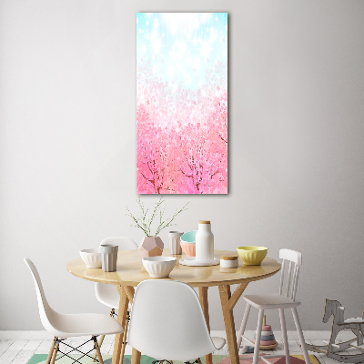Quadro vetro verticale Fiori di ciliegio
