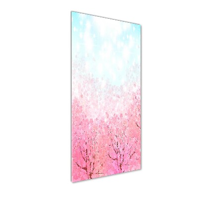 Quadro vetro verticale Fiori di ciliegio