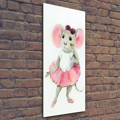 Quadro in vetro verticale Topolino Ballerina