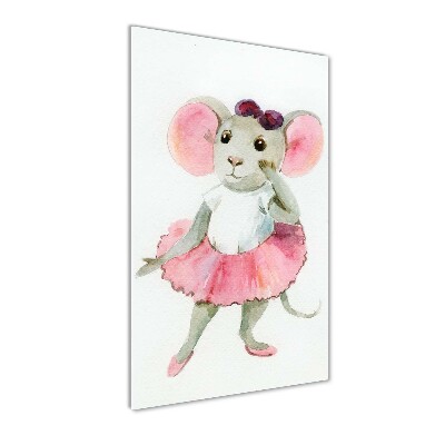 Quadro in vetro verticale Topolino Ballerina